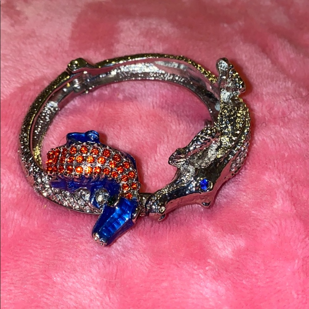 Florida Gator Stretch Ring and hinged Bracelet